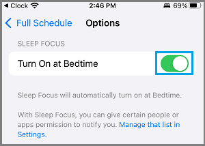 Turn ON Bedtime on iPhone Using Clock App