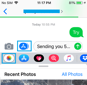 Send Photos by iMessage