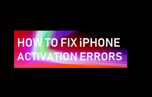 How to Fix iPhone Activation Errors