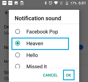 Set Message Notification Sound on Android Phone