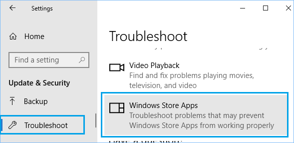 Troubleshoot Windows Store Apps in Windows 10