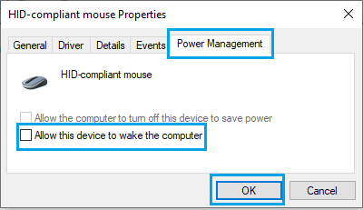 Prevent Mouse From Waking Up Computer