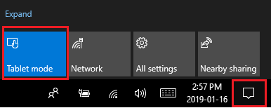 Enable Tablet Mode On Windows PC