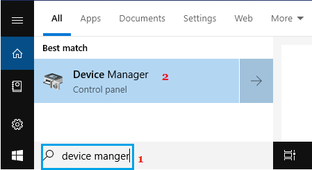 Open Device Manager Using Search