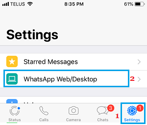 Open WhatsApp Web on iPhone