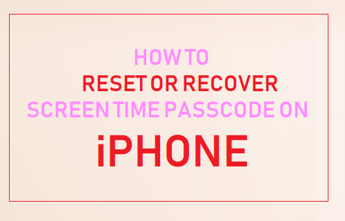 Reset Screen Time Passcode on iPhone