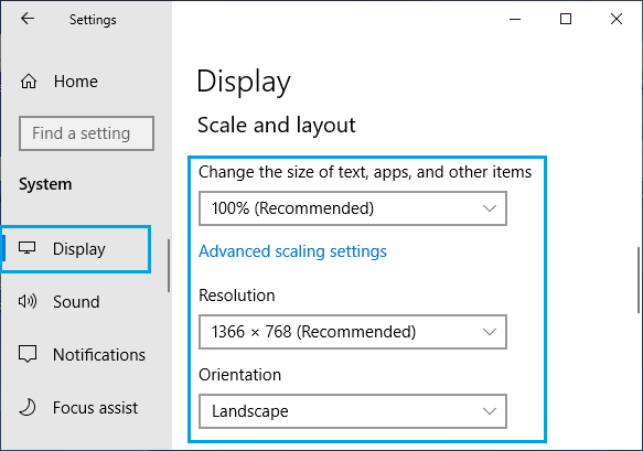 Change Font Size, Resolution and Orientation on secondary Monitor