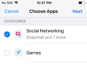 Set Time Limit for Social Networking Apps on iPhone