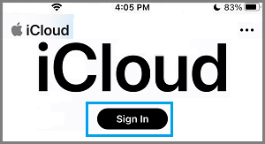 Sign-in to iCloud on iPhone
