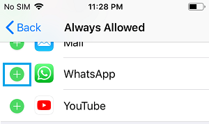 Make WhatsApp Always Allowed On iPhone