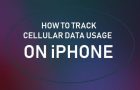 Track Cellular Data Usage on iPhone