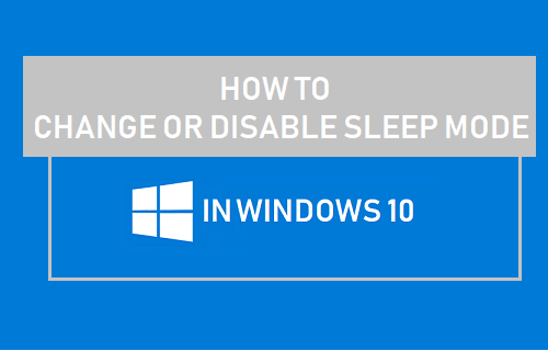how to change sleep mode windows 10