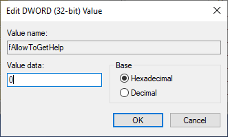 Disable Remote Assistance Using Registry 