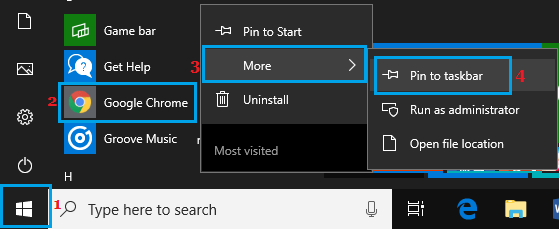 Pin Google Chrome to Windows 10 Taskbar