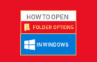 Open Folder Options in Windows