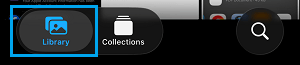 Library Tab on iPhone Photos App