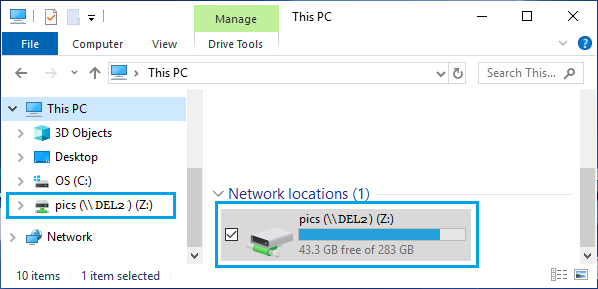 Access Shared Folder on Network 