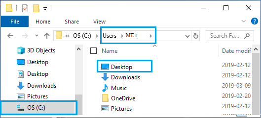 Open Desktop Folder in User Folder