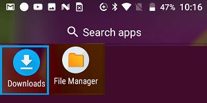Open Downloads Folder on Android Phone