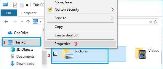 Open Picture Folder Properties