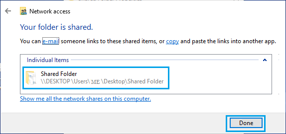 Shared Folder Path