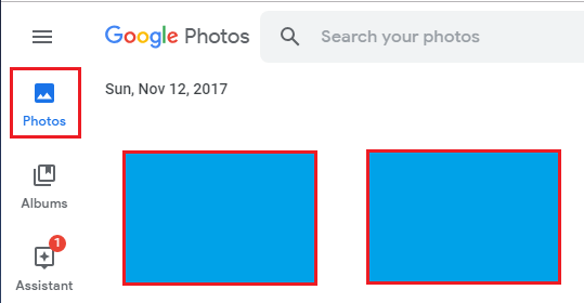 Photos Tab in Google Photos