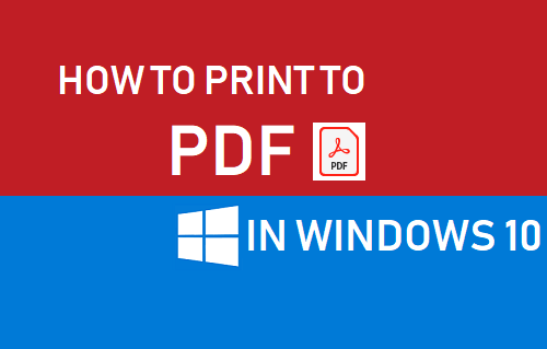 Print to PDF In Windows 10