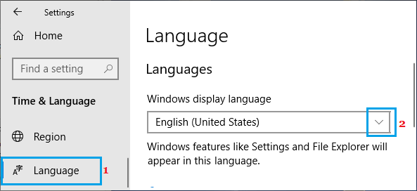 Change Windows Display Language