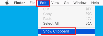 Show Clipboard Option on Mac