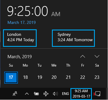 Two Clocks Added to Taskbar in Windows 10