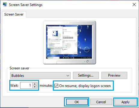 Automatically Start Screen Saver on Windows PC