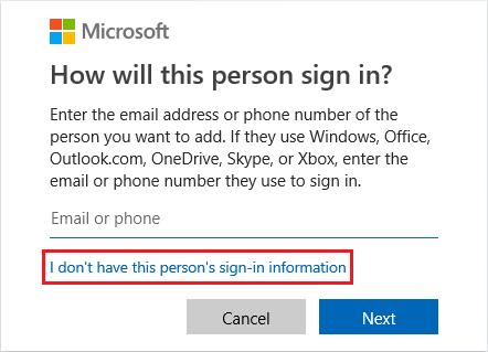 Do Not Have Persons Sign-in Information