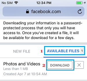 Download File Option in Facebook
