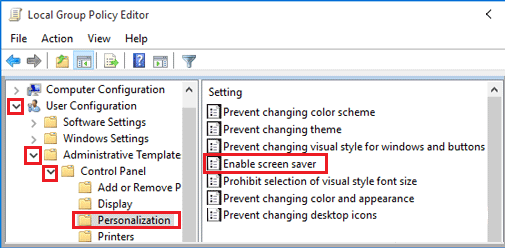 Fix  Change Screen Saver Option Grayed Out in Windows 10 - 75