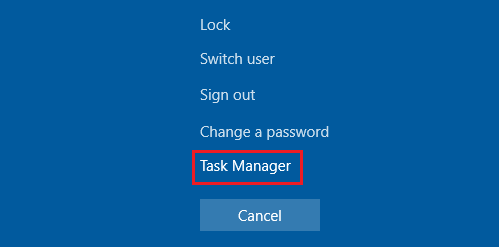 Open Task Manager In Windows 10