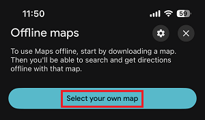 Select Your Own Map Option in Google Maps