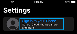 Sign In to iPhone Link
