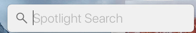Spotlight Search Bar on Mac