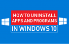 Uninstall Apps and Programs In Windows 10