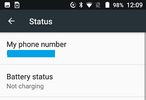 Your Phone Number Listed on Android Phone