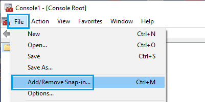 Add/Remove Snap-in