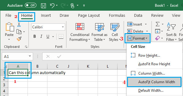 How To Autofit Column Width And Row Height In Excel