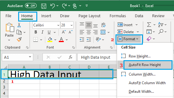 AutoFit Row Height in Excel