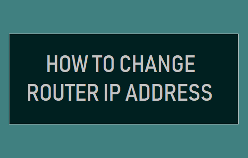 Change Router IP Address