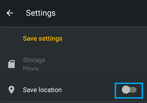 Disable Location Information on Android Camera App