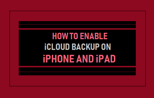 Enable iCloud Backup on iPhone or iPad