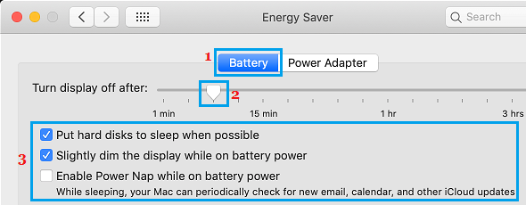 Energy Saver Settings on Mac