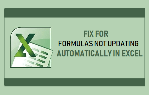 Fix For Formulas Not Updating Automatically in Excel