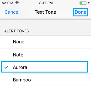 Select Text Alert Tone For Contact On iPhone