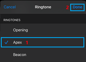 Select Custom Ringtone for Contact on iPhone